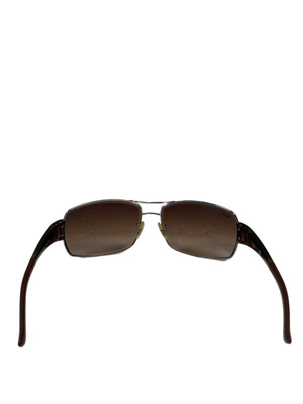 Ray-Ban Men's Brown Cateye 3426 Gunmetal Frame Sunglasses W/Case image 5