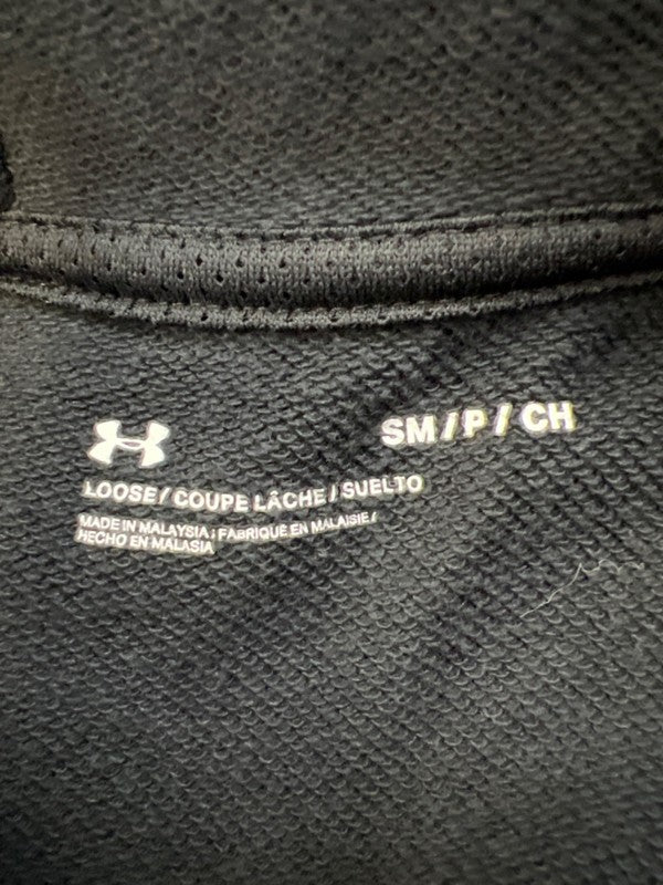 Under Armour Men's Black Loose Short Sleeve Pullover Hoodie Shirt - S image 3