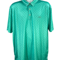 Greg Norman Men's Blue Play Dry Short Sleeve Athletic Golf Polo - XXL
