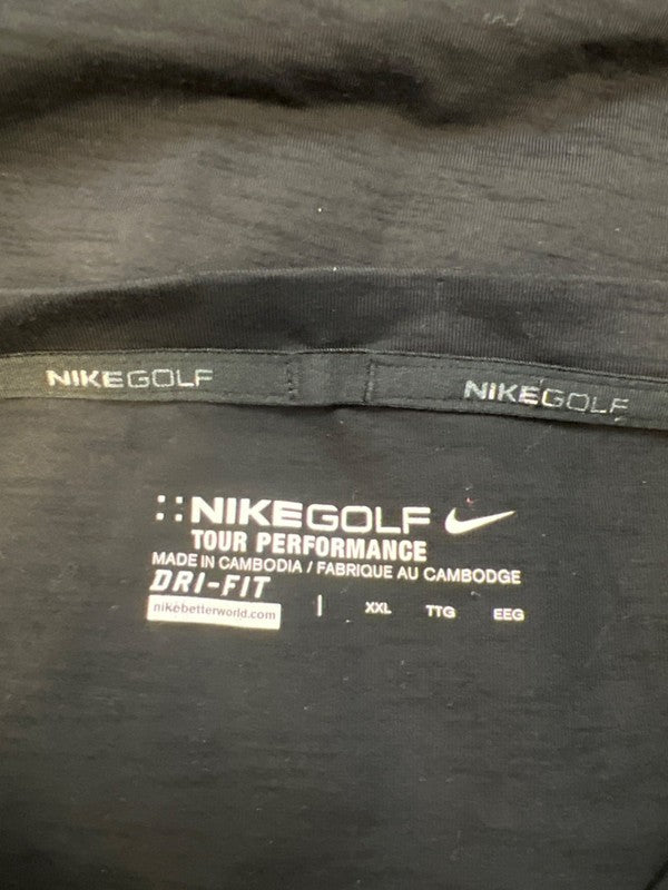 Nike Men's Black Tour Performance V Neck Long Sleeve Athletic Golf Shirt - XXL image 3