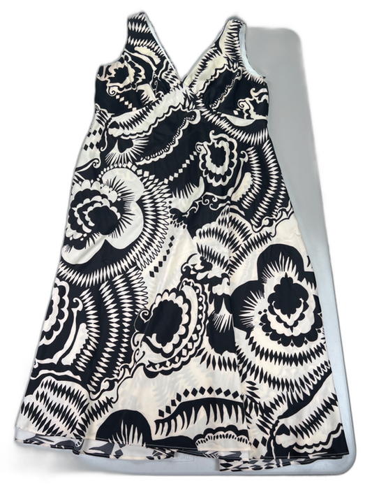 Calvin Klein Women's Brown V-Neck Sleeveless Midi Dress - 16