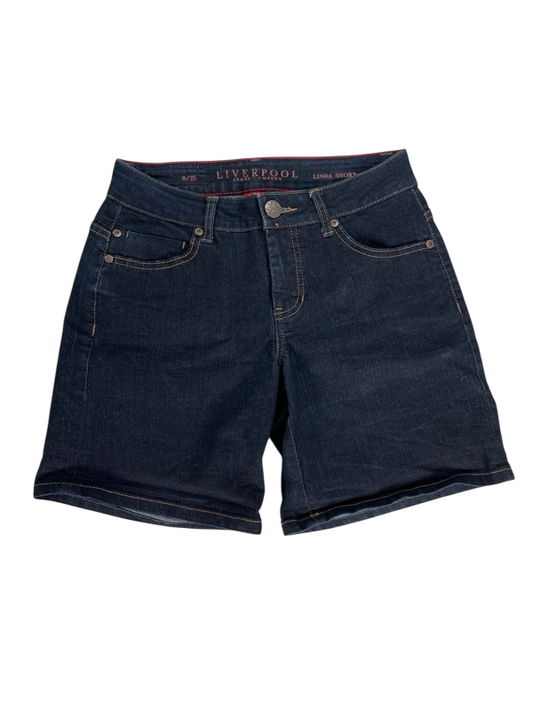 Liverpool Women's Dark Wash Linda Denim Jean Shorts - 0/25