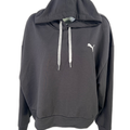 Puma Women's Black Long Sleeve Lightweight Cropped Sweatshirt - L