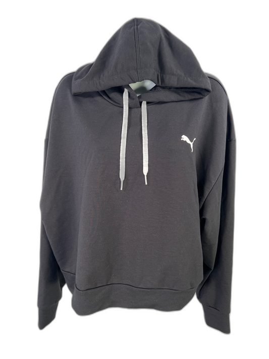 Puma Women's Black Long Sleeve Lightweight Cropped Sweatshirt - L