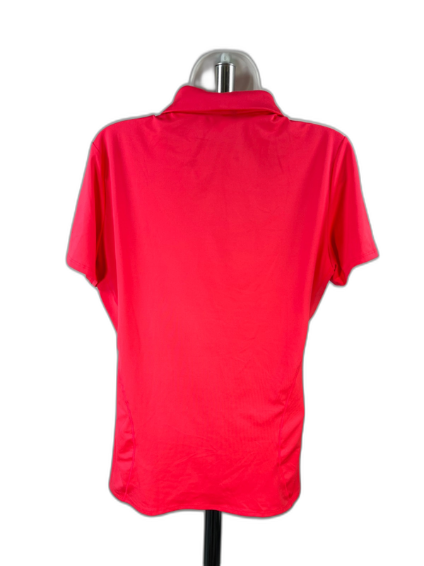 Under Armour Golf Women's Pink Short Sleeve Leader Athletic Polo Shirt - L image 2