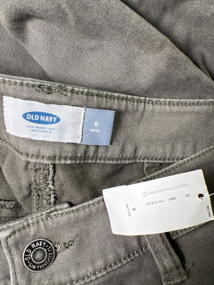 Old Navy Women's Green Moto Zipper Detail Denim Jeans - 8 Petite image 3
