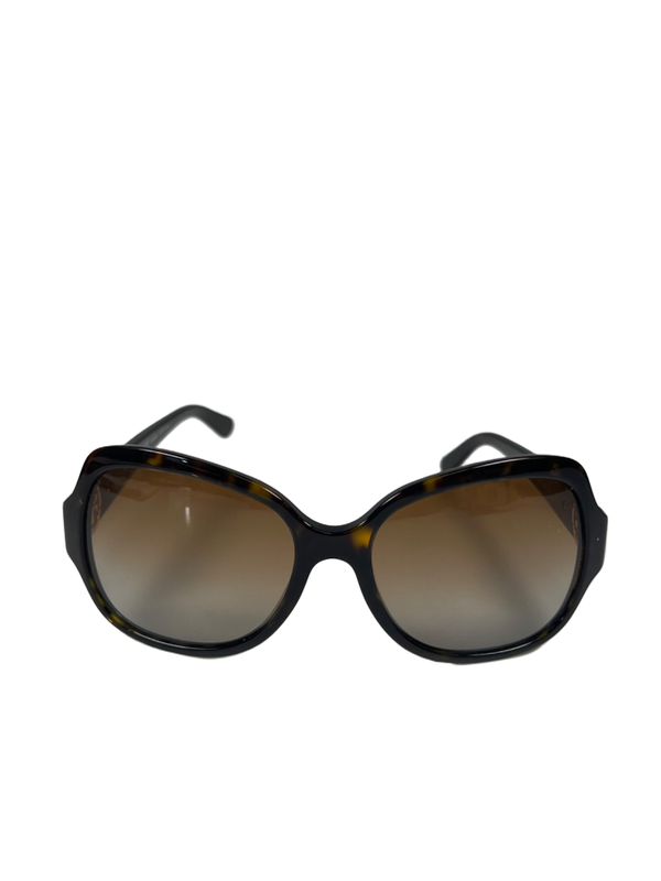 Tory Burch Women's Black Tortoise Frame Gold Logo Sunglasses W/ Case image 2