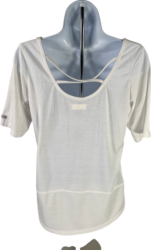Columbia Women’s White Anytime Casual Criss Cross Back Short Sleeve T-Shirt - S image 2