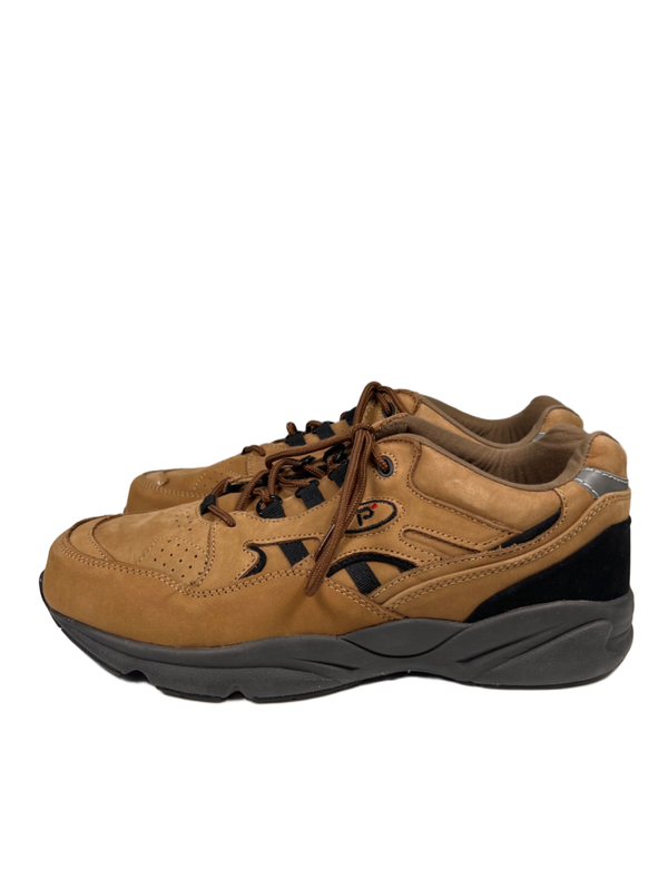 Propet Men's Brown Suede Stabillity Walker Lace Up Walking Sneakers - 11 image 5