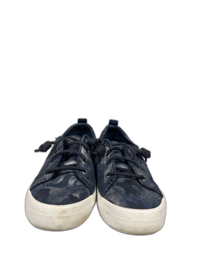 Sperry Women's Blue Metallic Crest Vibe Camo Slip On Sneakers - 8 image 2