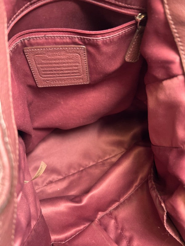 Coach Women's Brown/Burgundy Avery Pebbled Leather Hobo Shoulder Purse image 10