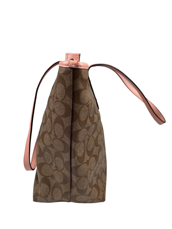Coach Women's Khaki Petal Signature Canvas Tote Bag image 3