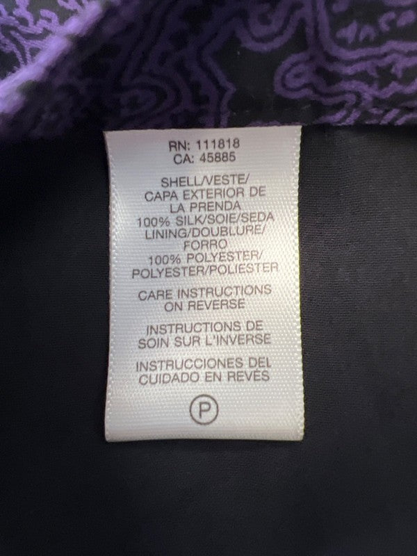 Michael Kors Women's Purple/Black Paisley Layered Skirt - 14 image 4