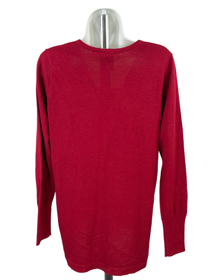 Lole Women's Red Long Sleeve Cozy Martha V-Neck Sweater - XS image 2