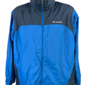 Columbia Men's Blue Glennaker Lake Zip Up Rain Jacket - L