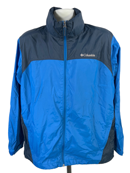 Columbia Men's Blue Glennaker Lake Zip Up Rain Jacket - L