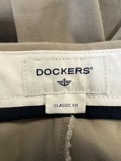 Dockers Men's Beige Classic Fit Stretch Performance Khaki Dress Pants - 36x34 image 3