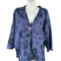 Pure J.Jill Women's Blue 1/2 Sleeve Button Up Cardigan Sweater - S