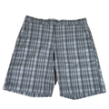 Greg Norman Men's Blue Plaid Golf Shorts - 34
