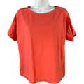 Chico's Women's Pink/Coral Short Sleeve T-Shirt - 1/US M