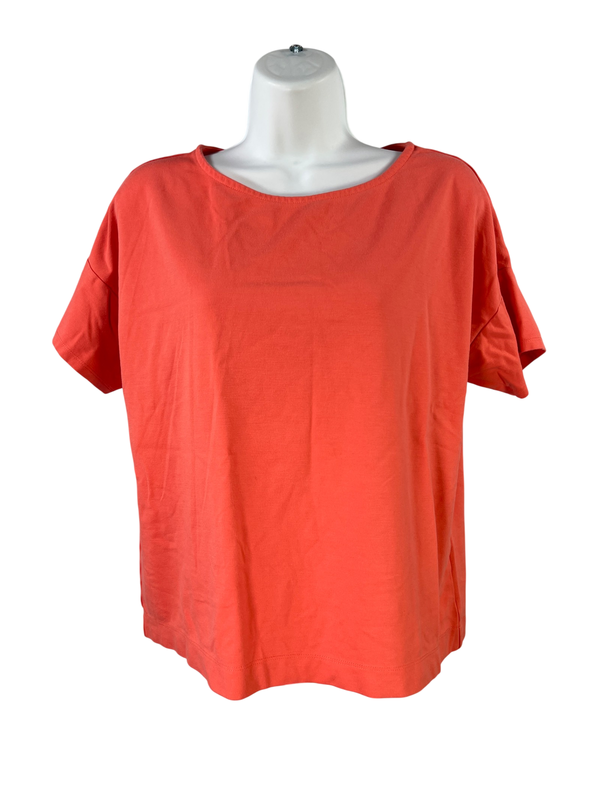 Chico's Women's Pink/Coral Short Sleeve T-Shirt - 1/US M