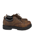 Skechers Men's Brown Leather Tom Cats Lace Up Utility Shoes - 10
