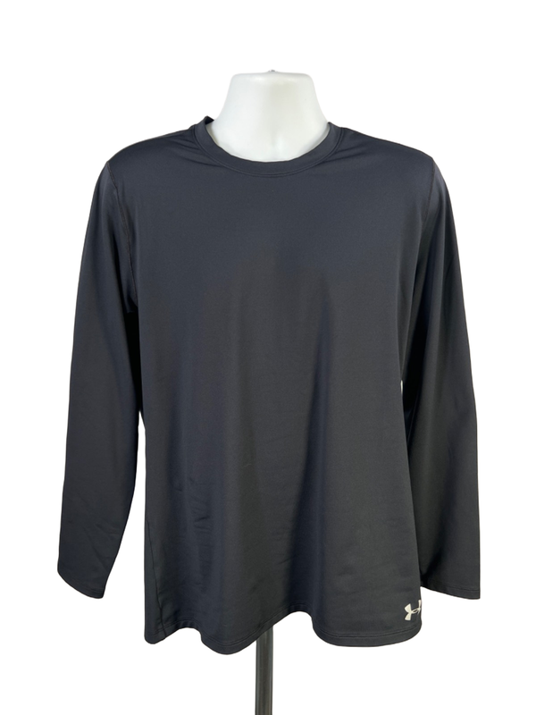 Under Armour Men's Black Coldgear Fitted Long Sleeve Crewneck Shirt - XL