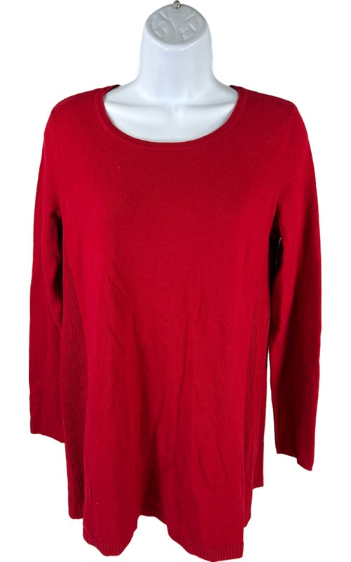 J.Jill Women’s Red Ribbed Side Long Sleeve Sweater - XS image 2