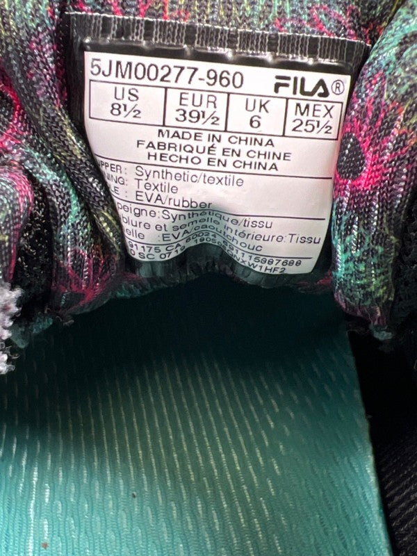 Fila Women's Black/Pink Evergrand Lace Up TR Trail Running Shoes - 8.5 image 7