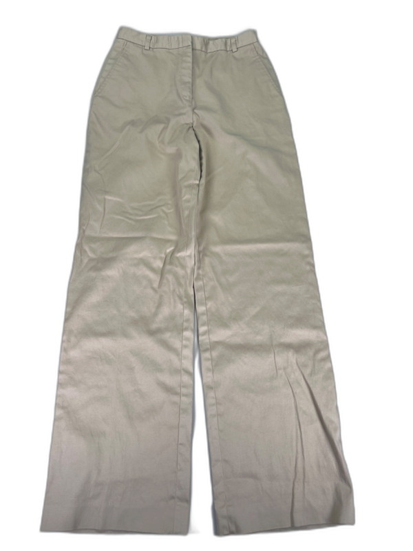 J.Crew Women's Beige Cotton Wide Leg Dress Pants - 4