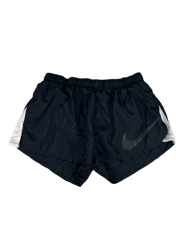 Nike Women's Black/White Dri-Fit Lined Pull On Athletic Shorts - L