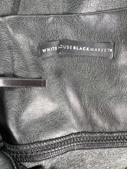 White House Black Market Women's Black Faux Leather Leggings - 14 image 5