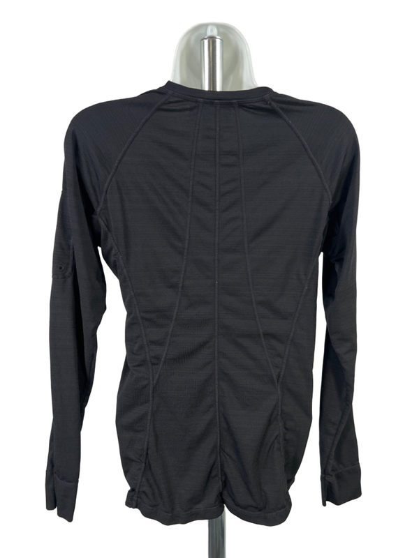 Athleta Women's Black Pacifica UPF Quarter Zip Long Sleeve Athletic Top - M image 2