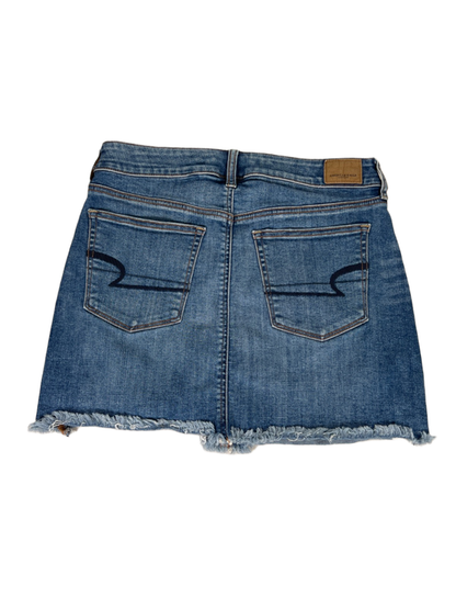 American Eagle Women's Medium Wash Super Stretch Denim Skirt - 8 image 2