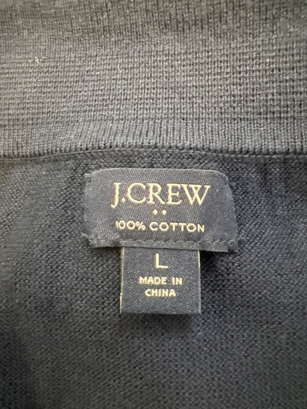 J.Crew Men's Blue Short Sleeve Cotton Polo Shirt - L image 3