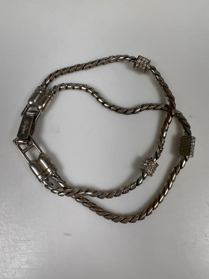 Brighton Women's Silver Plated Twisted Rope Rhinestone Bracelet image 3