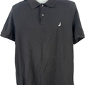 Nautica Men’s Black Short Sleeve Slim Fit Polo Shirt - XL