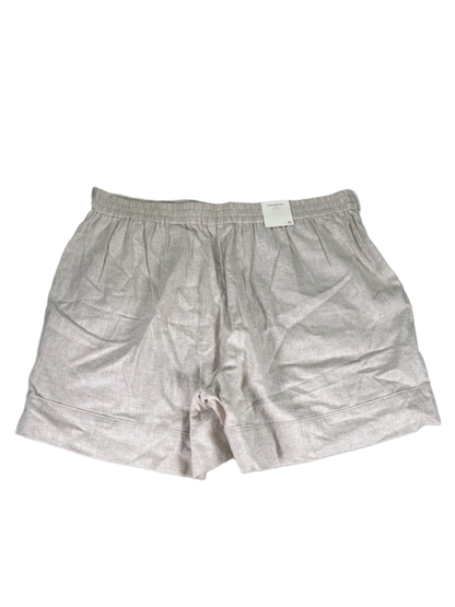 Banana Republic Women's Beige Linen Blend Pull On High Rise Shorts - XL image 2