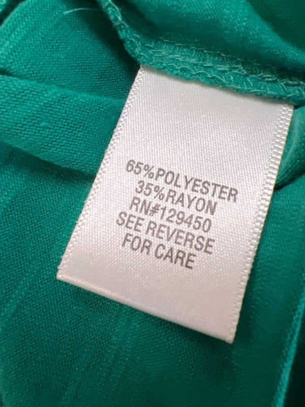 Croft & Barrow Women's Green Layered Detail Sleeveless Blouse - 1X Plus image 4