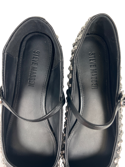 Steve Madden Women's Black Maple Rhinestone Mary Jane Ballet Flats - 8 image 3