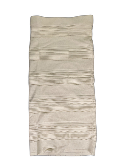Torn By Ronny Kubo Women's Ivory/White Boho Pointelle Midi Skirt - M image 2