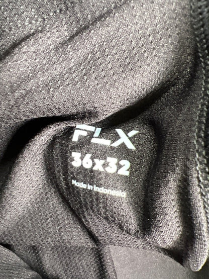 FLX Men's Black Flat Front Slim Fit Premium Pants - 36x32 image 3