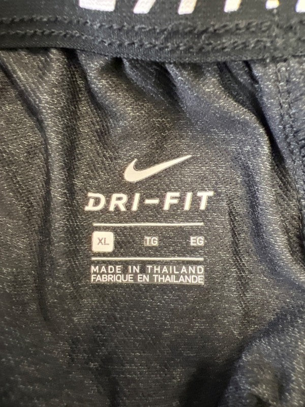 Nike Women's Dark Gray Dri-Fit Fitness Mid Rise Unlined Athletic Shorts - XL image 3