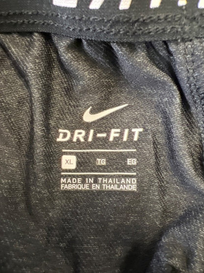 Nike Women's Dark Gray Dri-Fit Fitness Mid Rise Unlined Athletic Shorts - XL image 3