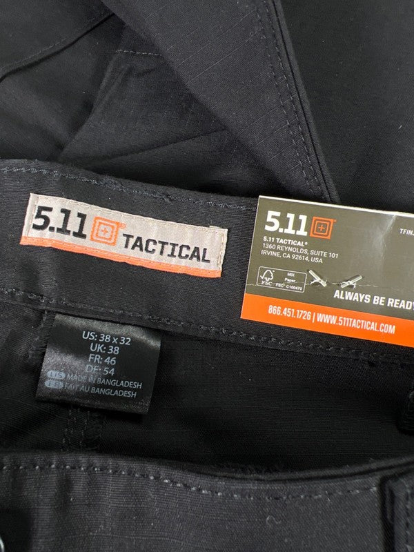 511 Tactical Men's Black Icon Telfon Flex-Tac Slim Fit Cargo Pants - 38x32 image 3