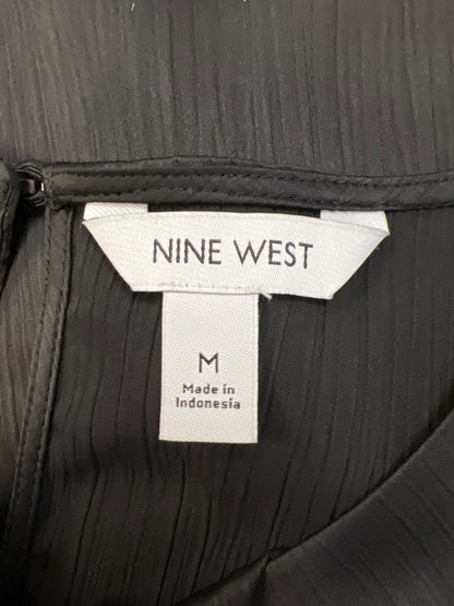 Nine West Women's Black Sleeveless Twist Keyhole Front Blouse - M image 3