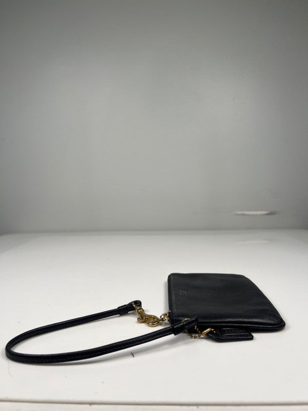 Coach Women's Black Leather Small Wristlet Wallet image 2