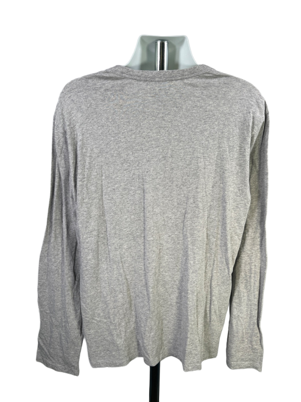 Gap Men's Gray Quarter Button Long Sleeve Shirt - XXXL image 2