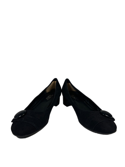 Franco Sarto Women's Black Faux Suede Asia Block Pump Heels - 8.5 image 6