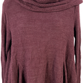 Anthropologie 9-H15 Women’s Purple Waffle Knit Cowl Neck Sweater - XS